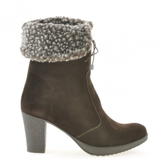 Damskie buty 3266 kawa welur