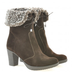 Damskie buty 3266 kawa welur