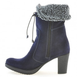 Damskie kozaki 3266 indygo welur