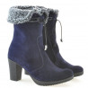 Damskie kozaki 3266 indygo welur
