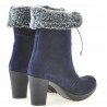 Damskie kozaki 3266 indygo welur