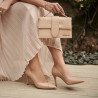 Damskie eleganckie buty 1325 croco beżowe