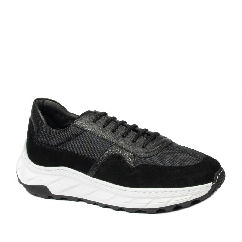 Półbuty casual/sport męskie 986 czarne kombinowane
