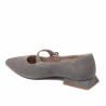 Baleriny damskie 1340 welur piaskowy