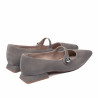 Baleriny damskie 1340 welur piaskowy