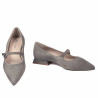 Baleriny damskie 1340 welur piaskowy