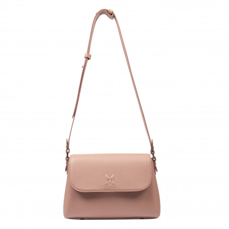 Damska torebka na ramię 040g poudre rose