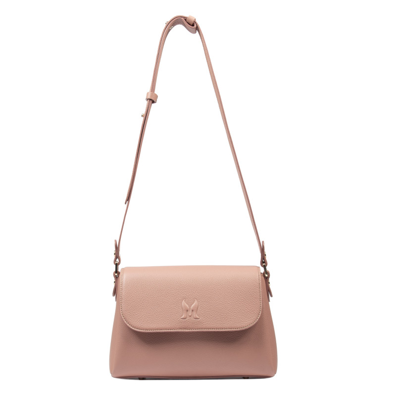 Damska torebka na ramię 040g poudre rose