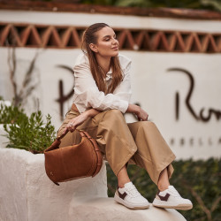 Damskie buty sportowe 6088 biały+beżowy lifestyle