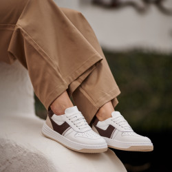 Damskie buty sportowe 6088 biały+beżowy lifestyle