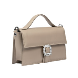 Damska torebka do ręki 039g 01 taupe