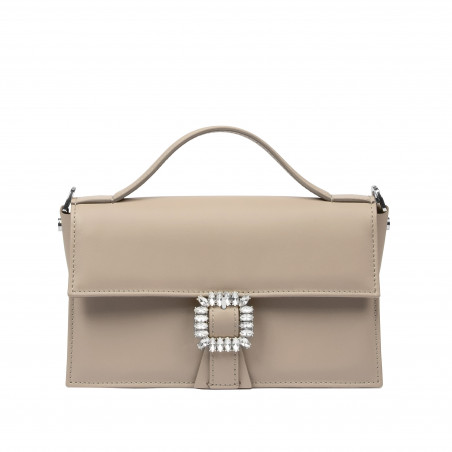 Damska torebka do ręki 039g 01 taupe