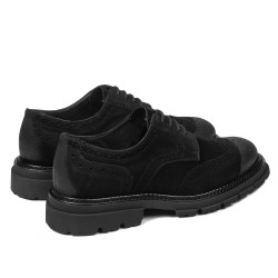 Casualowe buty męskie 989 czarny welur