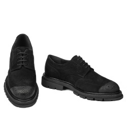 Casualowe buty męskie 989 czarny welur