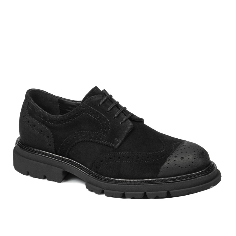 Casualowe buty męskie 989 czarny welur