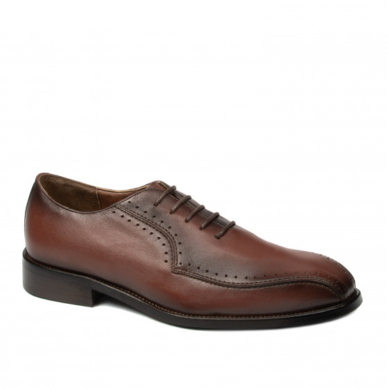 Eleganckie buty męskie 985 brązowe