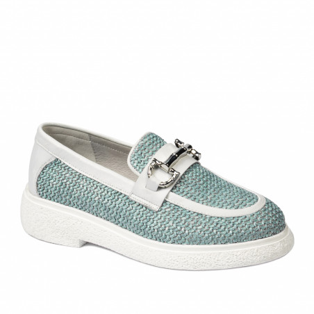 Damskie buty casual 6092 rattan niebieski kombinowany