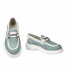 Damskie buty casual 6092 rattan niebieski kombinowany