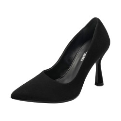 Eleganckie buty damskie 1322 czarny zamsz