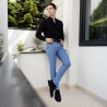 Casualowe buty męskie 989 czarny welur lifestyle