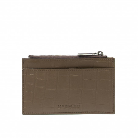 Portfel 209g 01 croco ciemny brąz