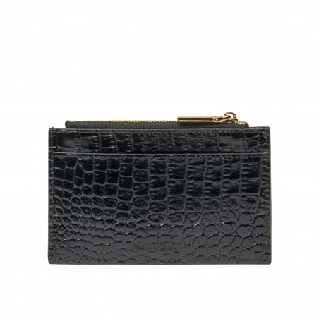 Portfel 209g croco lakierowany czarny