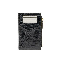 Portfel 209g croco lakierowany czarny