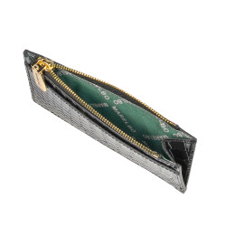 Portfel 209g croco lakierowany czarny