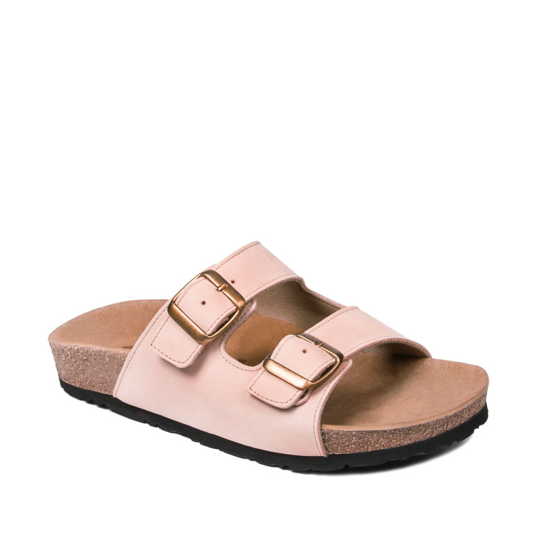 Sandały damskie 5117 nabuk brzoskwinia
