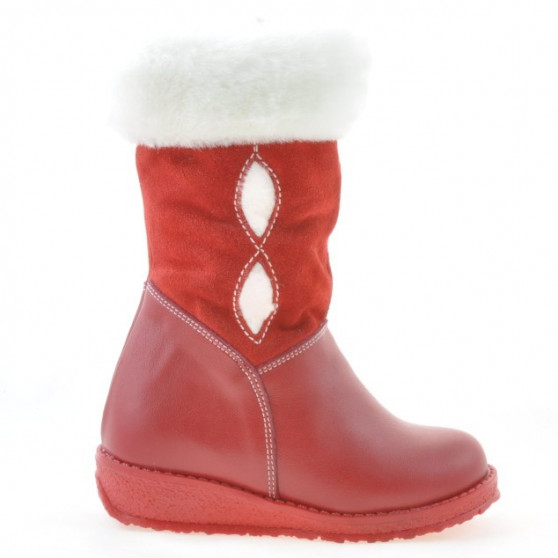 Małe dziecięce buty 24c czerwony kombinowany