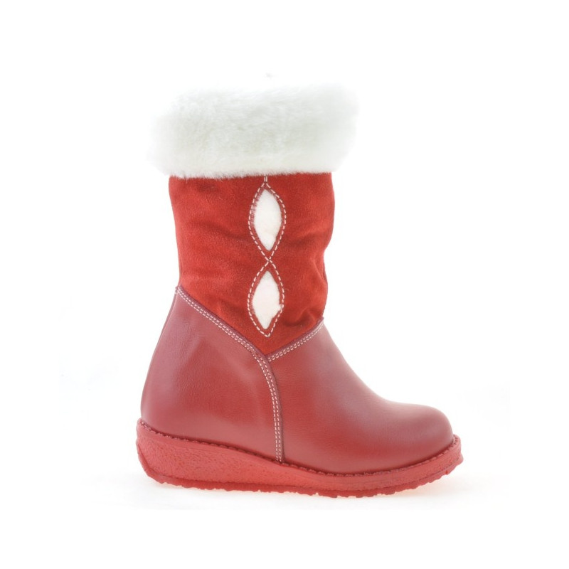 Małe dziecięce buty 24c czerwony kombinowany