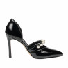 Eleganckie damskie buty 1350 czarny lakier