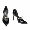 Eleganckie damskie buty 1350 czarny lakier