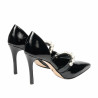 Eleganckie damskie buty 1350 czarny lakier