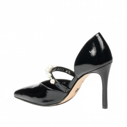 Eleganckie damskie buty 1350 czarny lakier