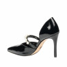 Eleganckie damskie buty 1350 czarny lakier