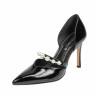 Eleganckie damskie buty 1350 czarny lakier
