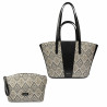 Torba plażowa damska 044g 01 rafia noir