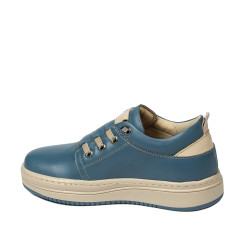 Buty dziecięce 2028 niebieskie kombinowane