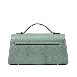 Torebka damska na ramię 041g 01 croco pistacjowa