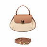Damska torba ręczna 042g biz camel+rafia