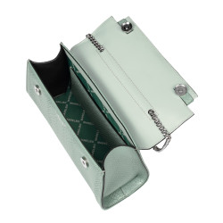 Torebka damska na ramię 041g 01 croco pistacjowa
