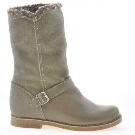 Damskie kozaki 3247 biz khaki