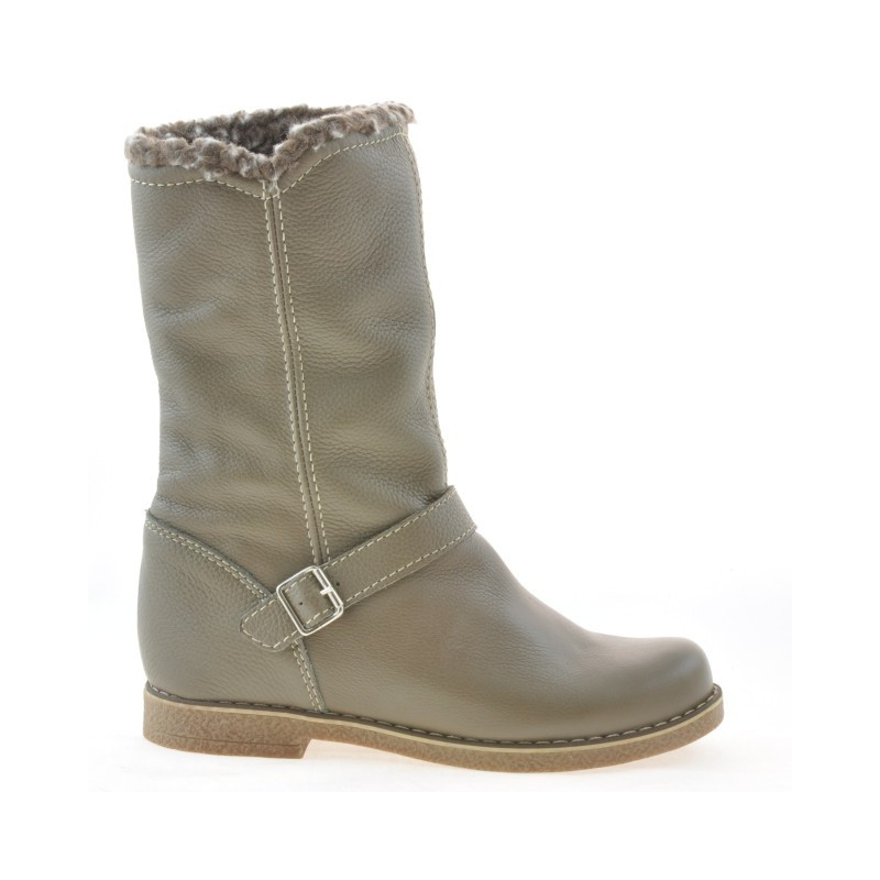 Damskie kozaki 3247 biz khaki