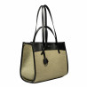 Torebka damska plażowa 045g 01 czarna napa+rafia sand olive