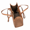 Torba damska plażowa 045g camel+rafia karmel