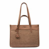 Torba damska plażowa 045g camel+rafia karmel