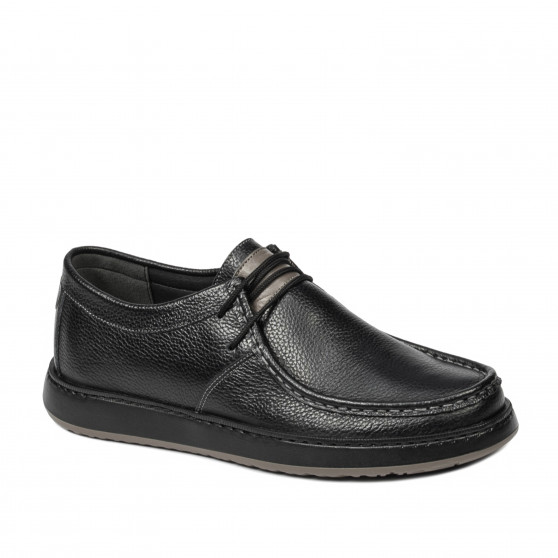Buty casual męskie 992 czarne łączone