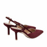 Sandały damskie 1344 bordo welur