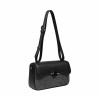 Czarna torebka na ramię damska 046g 01 czarny+czarny rattan